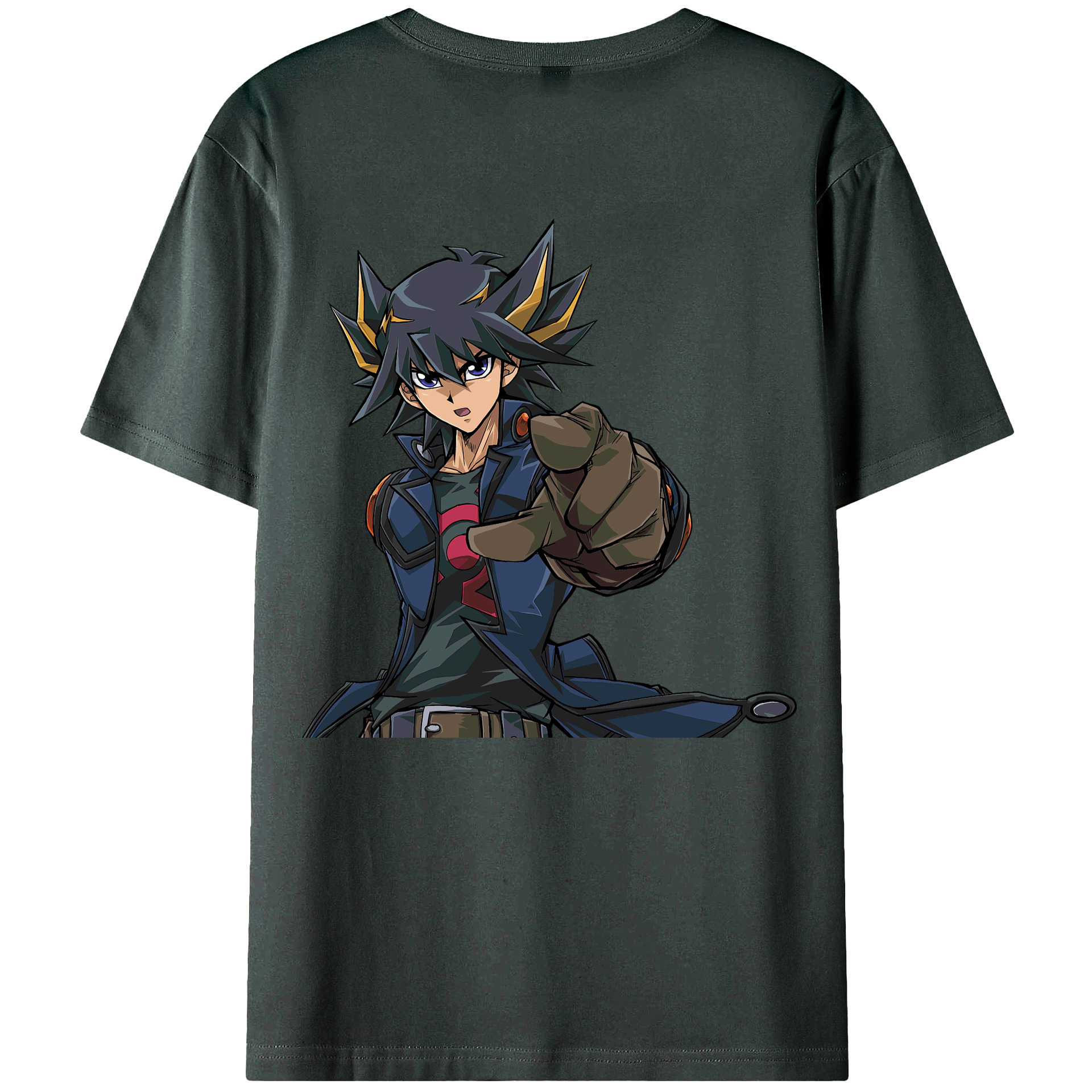 （画像用） 遊☆戯☆王 Yu-Gi-Oh! 綿100％ メンズ半袖Tシャツ（バックプリント） 通気性